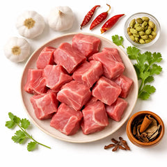 Fresh Boneless Mutton 500g | Premium Goat Meat Cubes Online in Delhi – Fast Delivery